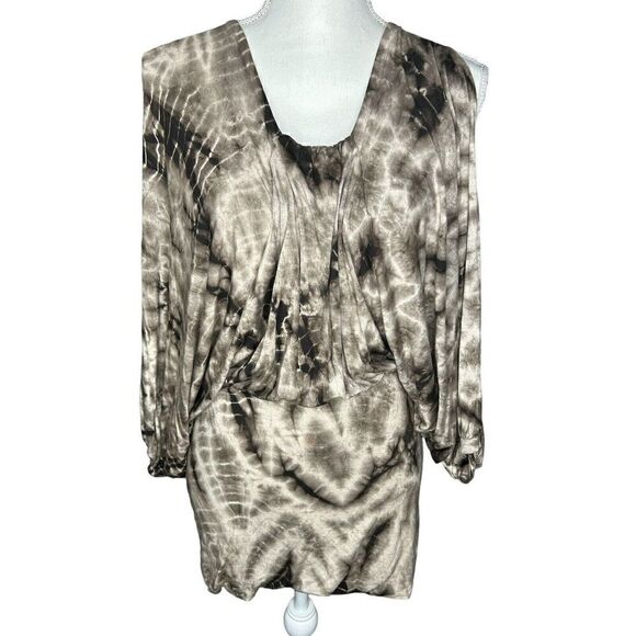 Young Fabulous & Broke Dresses & Skirts - Young Fabulous & Broke Womens Tie Dye Cold Shoulder Mini Dress Tunic Sz S